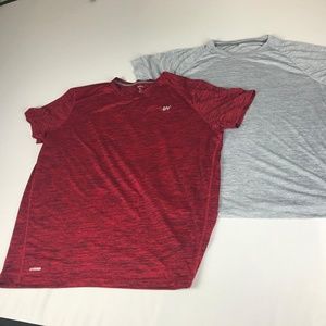 2 Quick-drying shirt for men Size XXL Red and gray